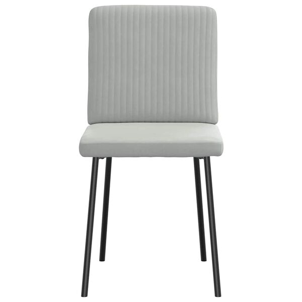 vidaXL Esszimmerstühle 4 Stk. Hellgrau Samt