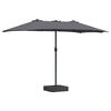 vidaXL Gartenparasol Anthrazit 385 x 209 x 244 cm Stoff