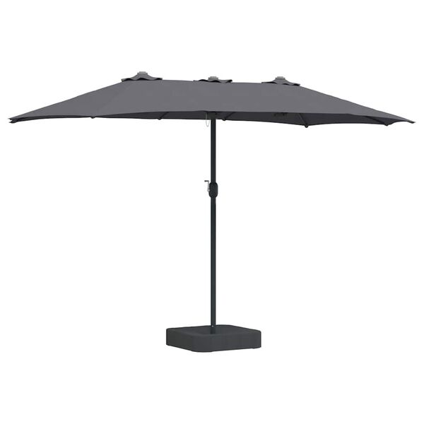vidaXL Gartenparasol Anthrazit 385 x 209 x 244 cm Stoff