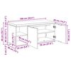 vidaXL Flurbank mit Kissen Uni Graues Sonoma 100 x 38 x 46 cm