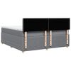vidaXL Boxspringbett mit Matratze Hellgrau 200x200 cm Stoff