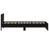 vidaXL Bettrahmen Schwarz Eichen-Optik 75 x 190 cm Holzwerkstoff