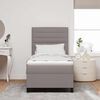 vidaXL Boxspringbett mit Matratze mit Kopfteil Taupe 90 x 200 cm Stoff