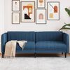 vidaXL Sofa 2-Sitzer Blau Stoff