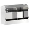 vidaXL Kaninchenf&uuml;tterer Silber 64,5 x 25,5 x 45,5 cm Verzinkter Stahl