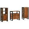 vidaXL Badezimmerm&ouml;bel-Set mit Regal 3 pcs Massives upgecyceltes Holz