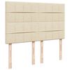 vidaXL Boxspringbett mit Matratze Creme 160x200 cm Stoff