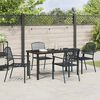 vidaXL Garten Essgruppe 5 pcs Anthrazit Pulverbeschichteter Stahl