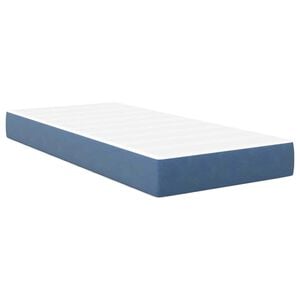 vidaXL Bettmatratze mit Matratze Blau 80 x 200 cm Stoff