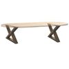 vidaXL Couchtischbeine 2 Stk. Naturstahl 50x(30-31,3) cm Stahl
