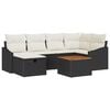 vidaXL Gartensofa-set 7 stk. Schwarz Poly-Rattan