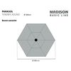 Madison Sonnenschirm Tenerife 300 cm Rund Taupe