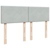 vidaXL Ottoman-Bett mit Matratze Hellgrau 140x200 cm Samt