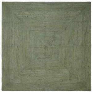 vidaXL Bereichsteppiche Quadratisch Olive Gr&uuml;n 200 x 200 cm Jute