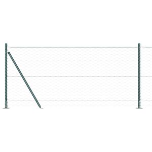 vidaXL Sechseckzaun mit Betonsockel 100 x 0,8 m Gr&uuml;n Netz