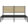 vidaXL Metallbett ohne Matratze Sonoma-Eiche 140x200 cm