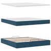 vidaXL Ottoman-Bett mit Matratzen & LEDs Dunkelblau 180x200 cm Samt