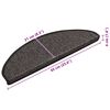 vidaXL Treppenmatten Selbstklebend Sisal 15 Stk. 65x21x4 cm Anthrazit