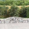 vidaXL Gabionen mit Hochbogen 15 Stk. 400x30x40/60 cm Verzinktes Eisen