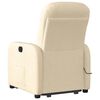 vidaXL Elektrischer Massagesessel mit Aufstehhilfe Creme Stoff