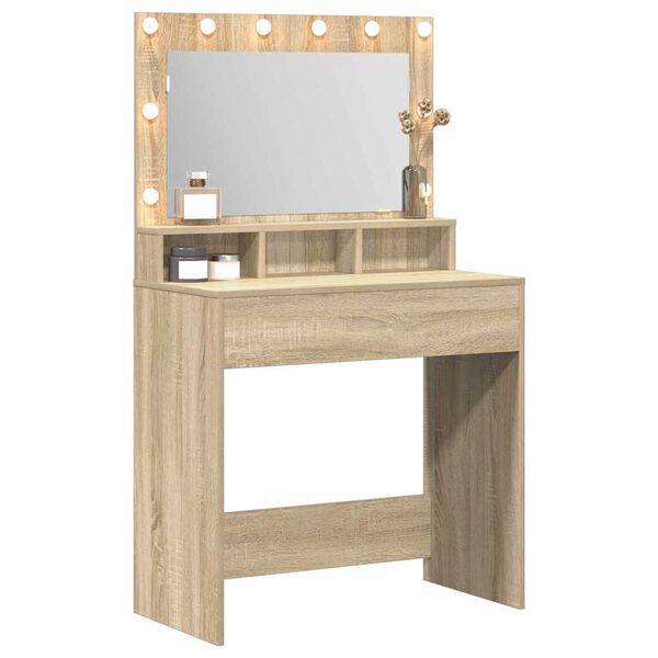 vidaXL Schminktisch Sonoma-Eiche 75,5 x 41 x 135 cm Holzwerkstoff