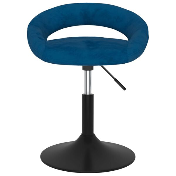 vidaXL Esszimmerst&uuml;hle 2 Stk. Drehbar Blau Samt