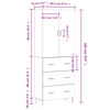 vidaXL Highboard R&auml;uchereiche 69,5x34x180 cm Holzwerkstoff