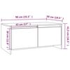 vidaXL Couchtisch Hochglanz-Wei&szlig; 90x50x41,5 cm Holzwerkstoff