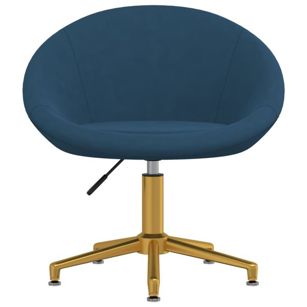 vidaXL Esszimmerst&uuml;hle 2 Stk. Blau Samt