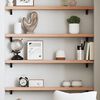 vidaXL Wandregal Hellbraun 80x10x4 cm Massivholz Eiche Behandelt