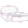 vidaXL Bettgestell ohne Matratze "Hvar" Taupe 140x200 cm Stoff