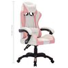 vidaXL Gaming-Stuhl mit RGB LED-Leuchten Rosa und Schwarz Kunstleder