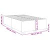 vidaXL Bettgestell ohne Matratze Grau 120x190 cm Kunstleder