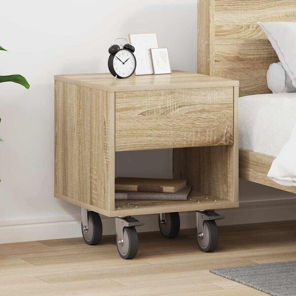 vidaXL Nachttisch Sonoma-Eiche 40,5 x 40 x 48 cm Holzwerkstoff