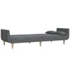 vidaXL Schlafsofa 2-Sitzer mit 2 Kissen Hellgrau Stoff