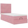 vidaXL Ottoman-Bett mit Matratzen & LEDs Rosa 100x200 cm Samt