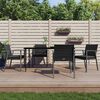 vidaXL 5-tlg. Garten-Essgruppe mit Kissen Poly Rattan und Stahl