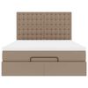 vidaXL Ottoman-Bett mit Matratze Cappuccino-Braun 140x190cm Kunstleder