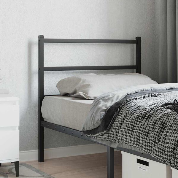 vidaXL Ersatz-Kopfteil Metall Schwarz 90 cm