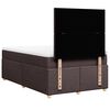 vidaXL Boxspringbett mit Matratze Dunkelbraun 120x200 cm Stoff