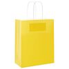 vidaXL Papiertragetaschen 250 Stk. mit Henkeln Gelb 18x8x22 cm