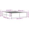 vidaXL Bettgestell Sonoma-Eiche 150x200 cm Holzwerkstoff und Metall