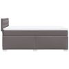 vidaXL Boxspringbett mit Matratze Grau 100x200 cm Kunstleder