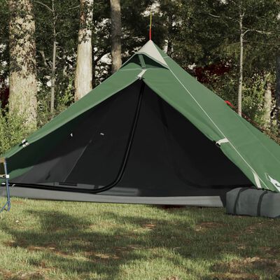 vidaXL Campingzelt 1 Person Grün Wasserfest