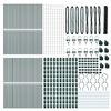 vidaXL Zaunpfosten Gr&uuml;n 100 x 1,2 m (36 mm Maschen) Stahl und PVC