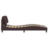 vidaXL Bettgestell ohne Matratze "Hvar" Dunkelbraun 100x200 cm Stoff