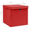 vidaXL Aufbewahrungsboxen mit Deckeln 10 Stk. 28x28x28 cm Rot