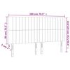 vidaXL LED Kopfteil Dunkelgr&uuml;n 180x5x118/128 cm Samt