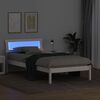 vidaXL Bettrahmen mit Kopfteil Wei&szlig; 80 x 200 cm Massives Kiefernholz