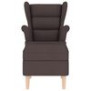 vidaXL Sessel mit Fu&szlig;hocker Dunkelbraun Stoff